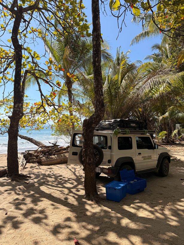 Playa Coyote: estacionar es esto